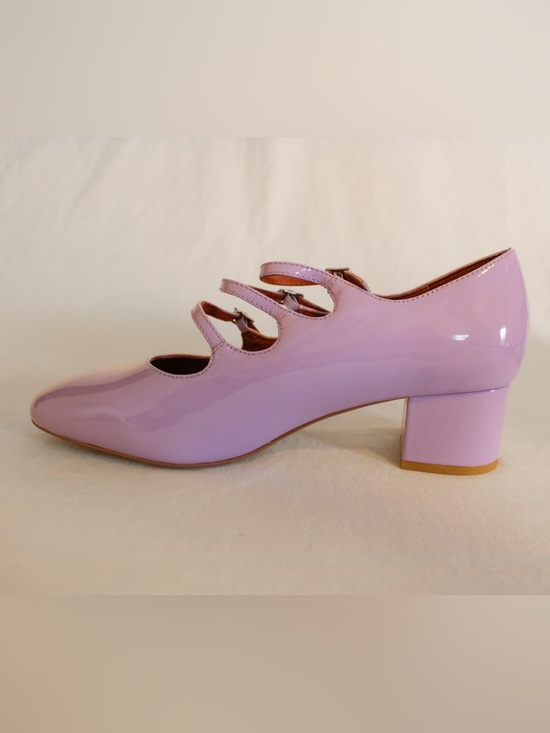 INTENTIONALLY BLANK Shoes - Intentionally Blank Women's Lilac Patent Mary Jane Block Heel Pumps New w/ Box